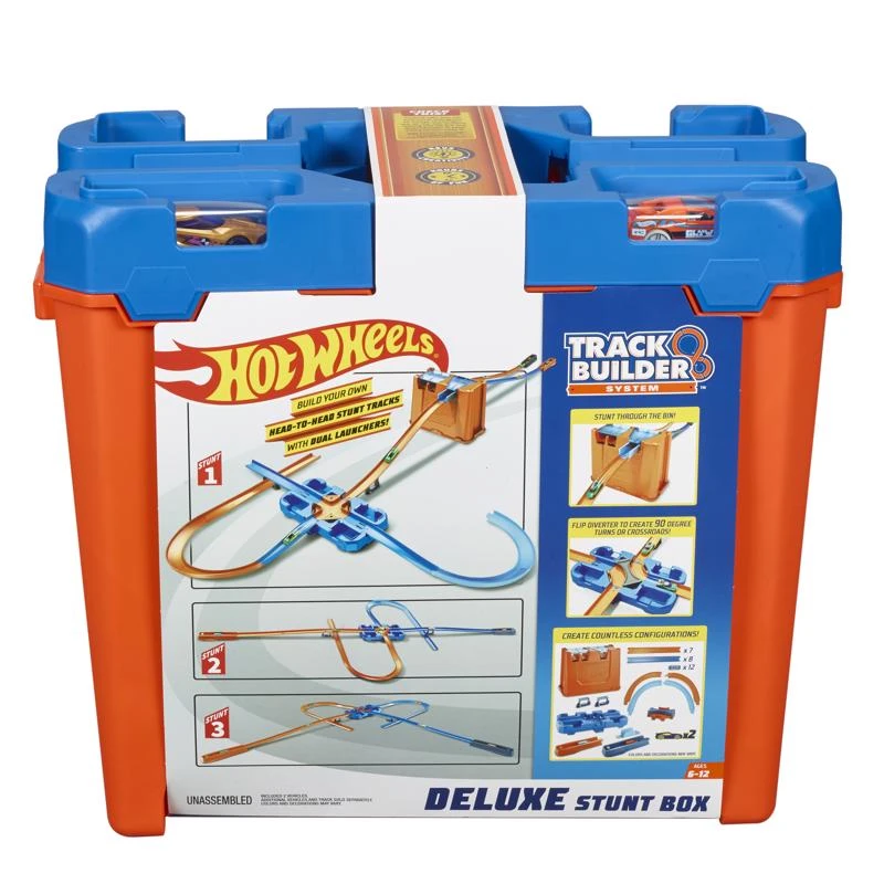 Track Builder Deluxe Stunt Box Playset - Multicolored Plastic Construction