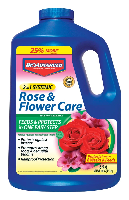 2-in-1 Systemic Roses And Flowers Fertilizer/insecticide 10 Lb - 6-9-6