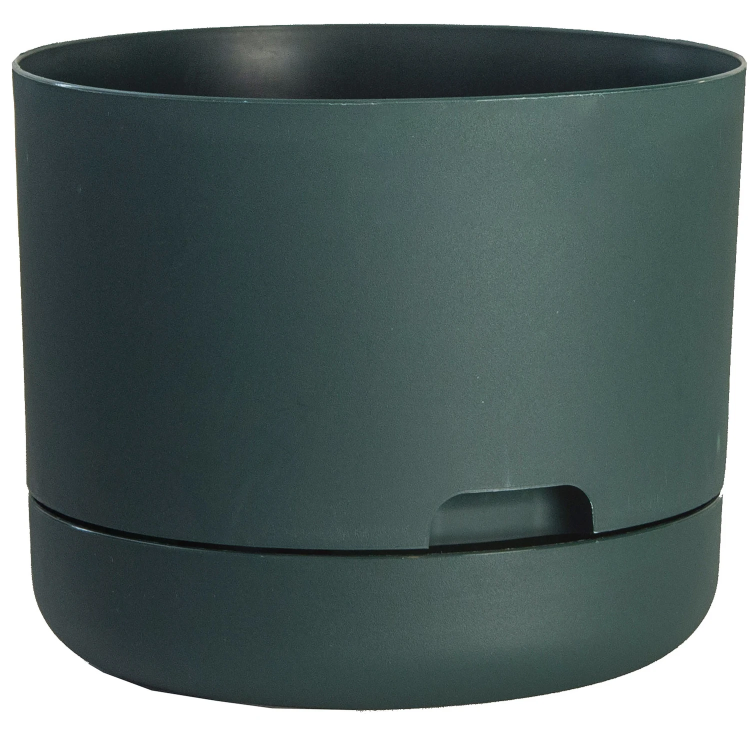 10 Inch Diameter Green Polyresin Planter - Durable Indoor/outdoor Use