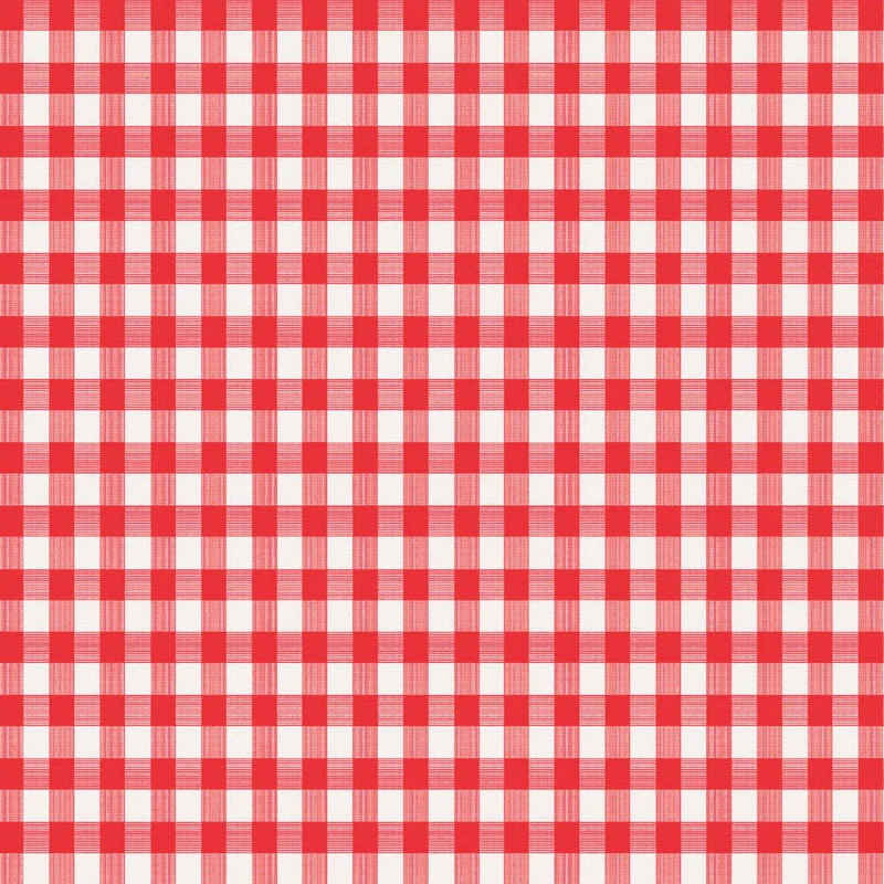 Red/white Checkered Vinyl Disposable Tablecloth 70 In. L X 52 In. W