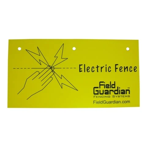 ELECTRIC FENCE WARNING SIGN