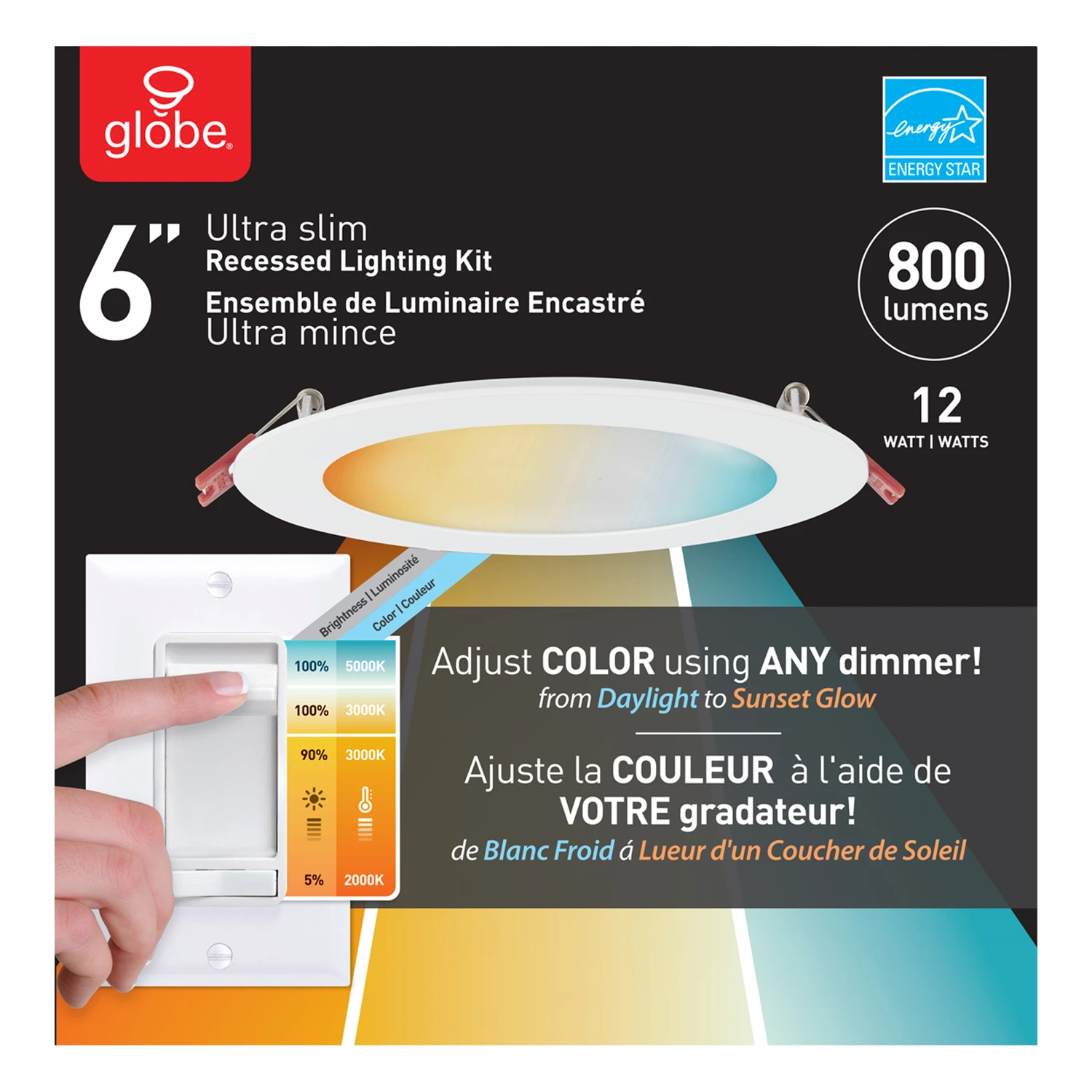Ultra Slim Energy Star 6 In. White Plastic Led Canless Recessed Downlight 12 W