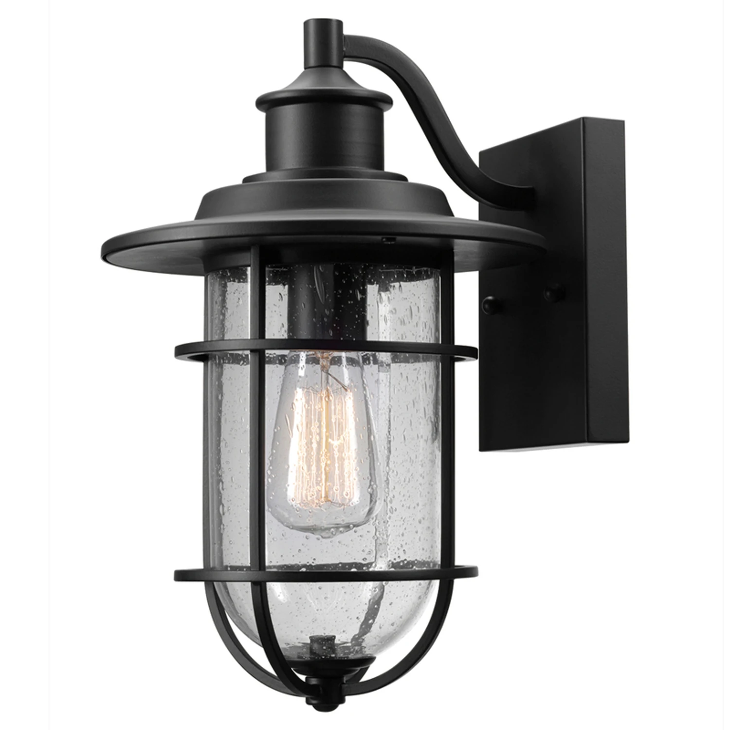 Vintage 1-light Natural Black Turner Wall Sconce - Model 44308