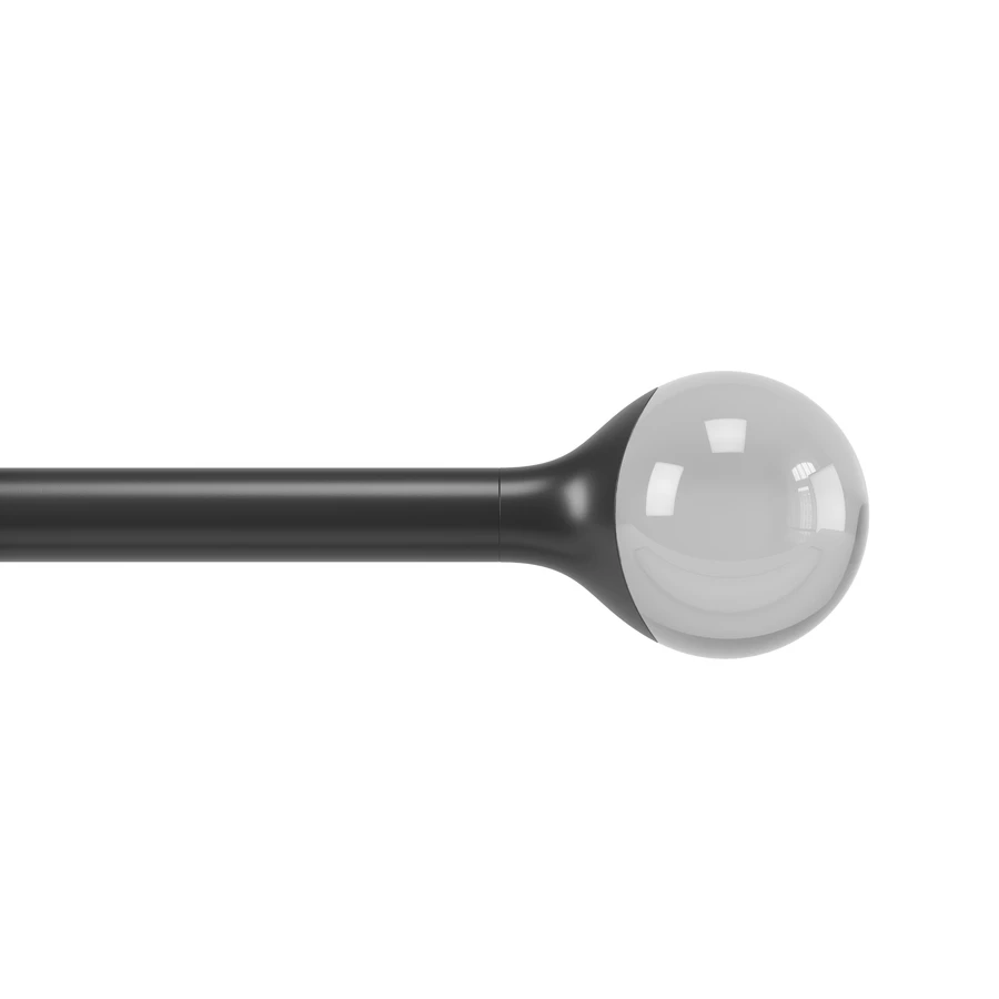 Umbra Orba Adjustable Matte Black Curtain Rod 72-144 In. With Hardware Included