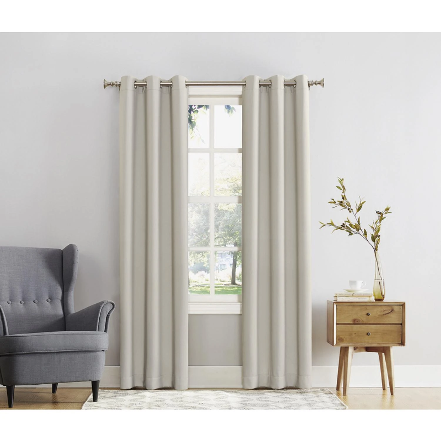 Norwich Ivory Blackout Curtains 80 In. W X 84 In. L - Room Darkening