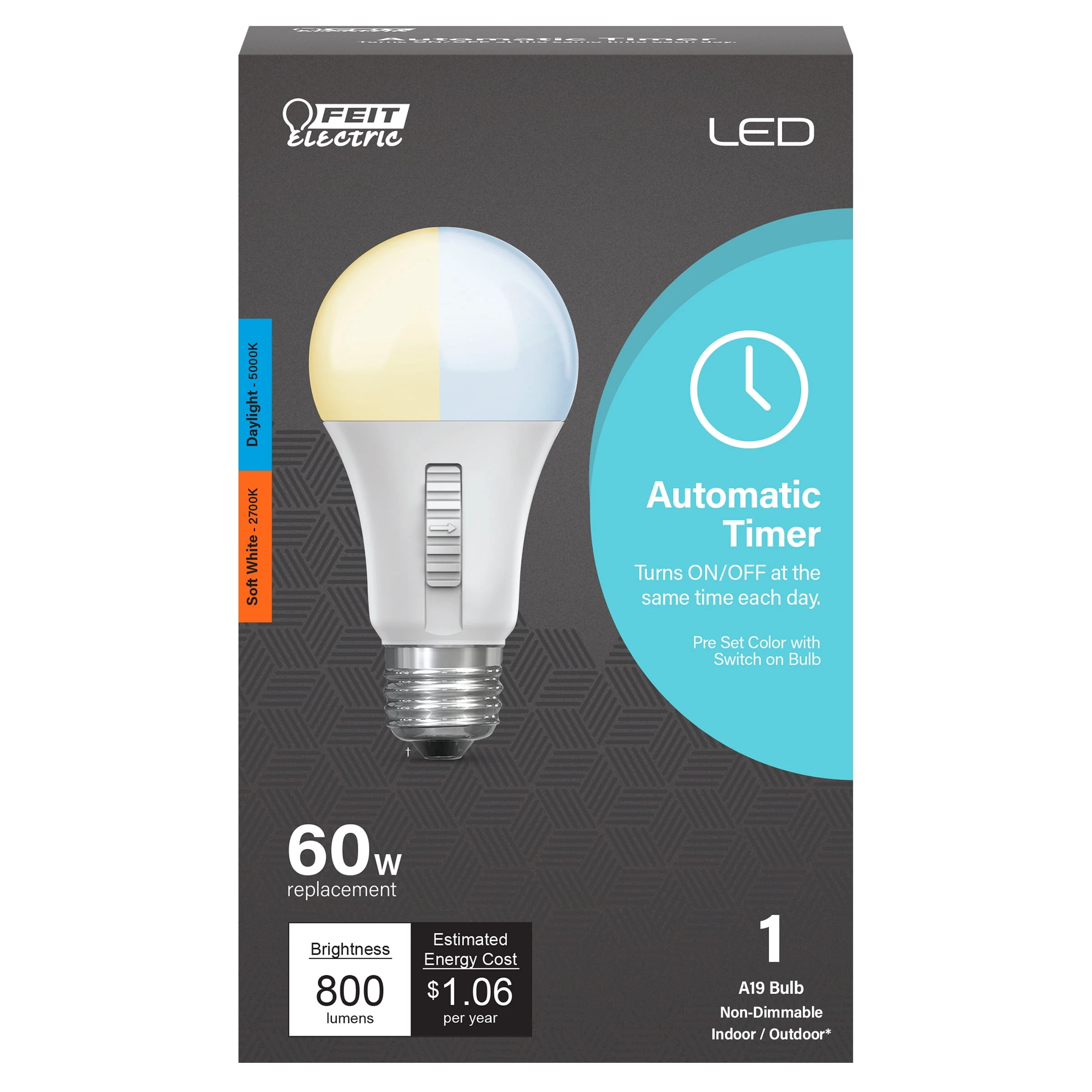 3008698 60W Intellibulb A19 E26 Soft Equivalence LED Bulb, White - Medium