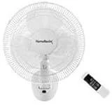 16 Inch Oscillating Wall Fan With Remote Control And 3 Speed Settings