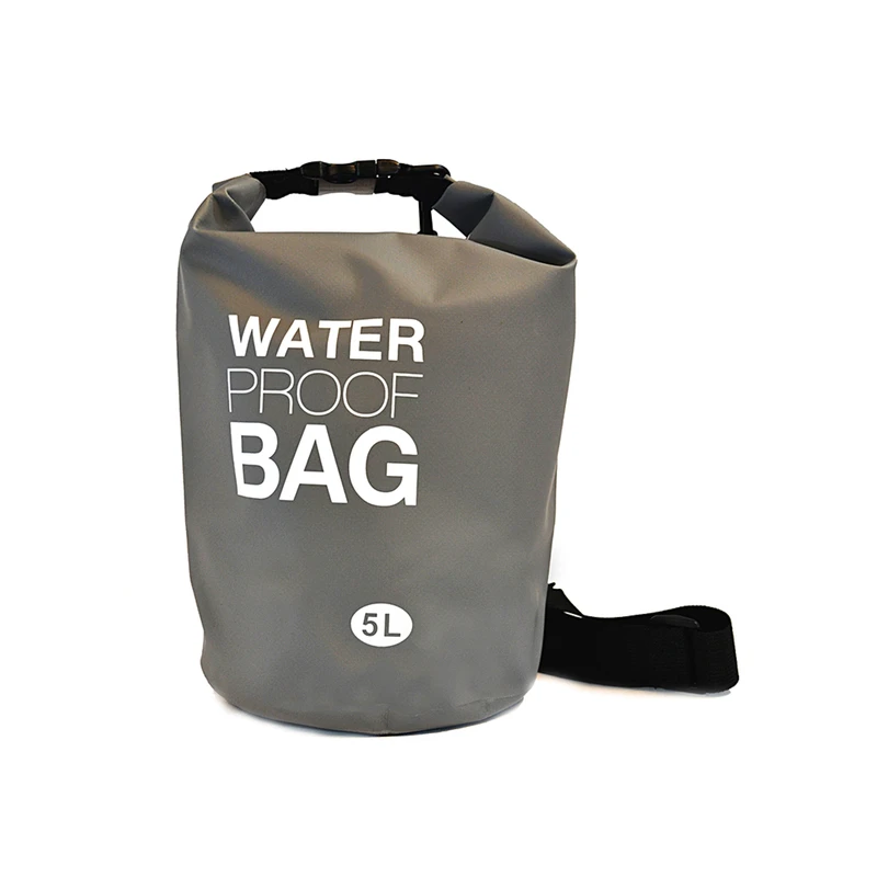 Nupouch Waterproof 5 Liter Gray Carrying Bag With Adjustable Strap
