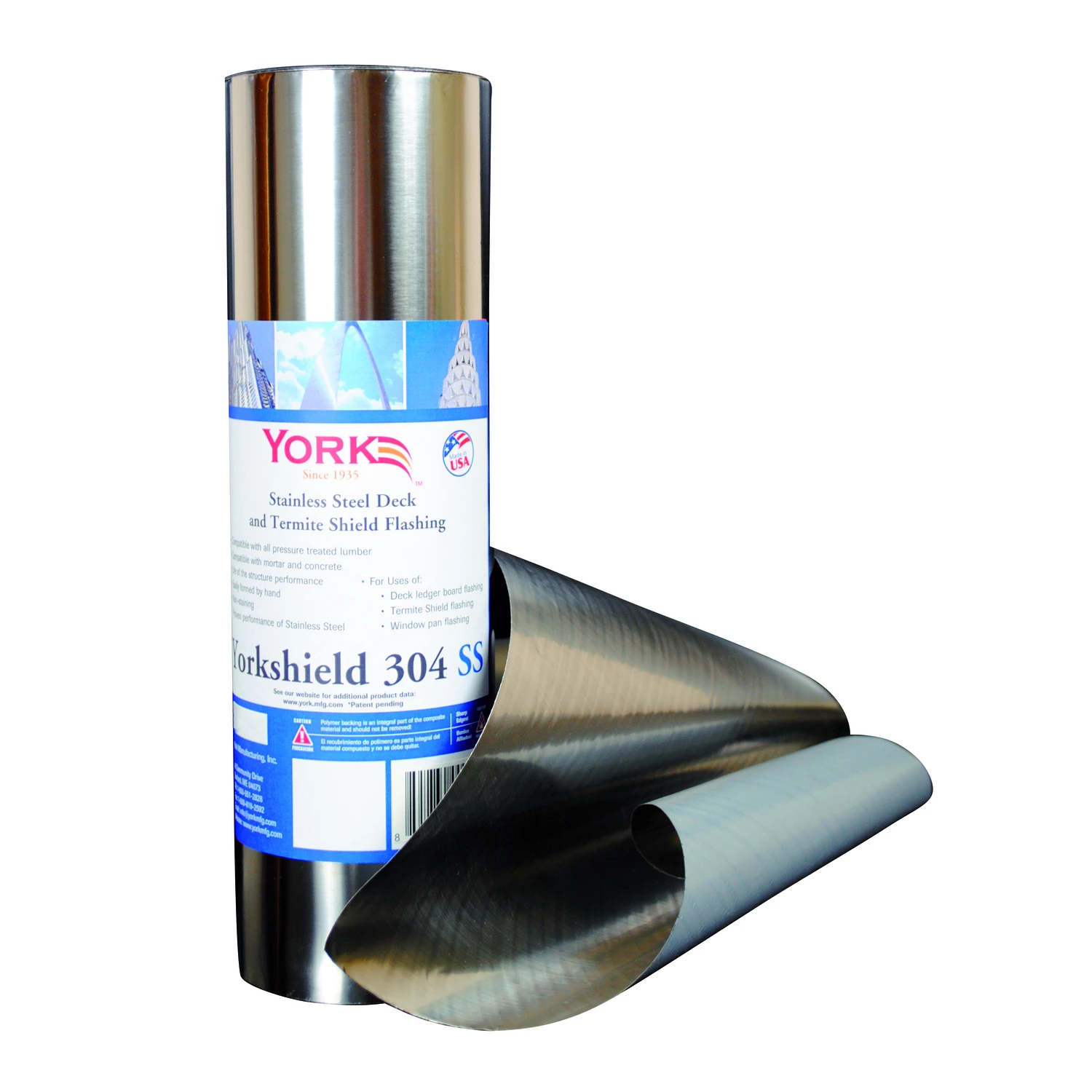 304 8 In. W X 240 In. L Stainless Steel Flashing Roll - Silver