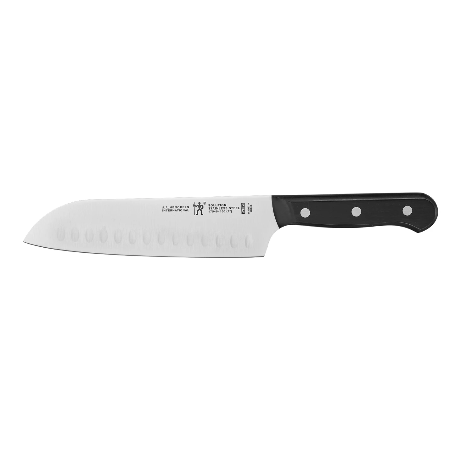 7 Inch Stainless Steel Santoku Knife With Plastic Handle