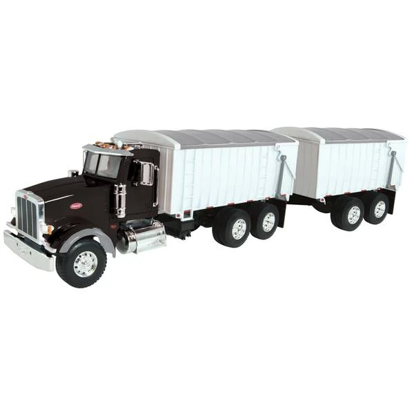 Big Farm Lights & Sounds Peterbilt 1:16 Model 367 Straight Truck With Grain Box & Trailer