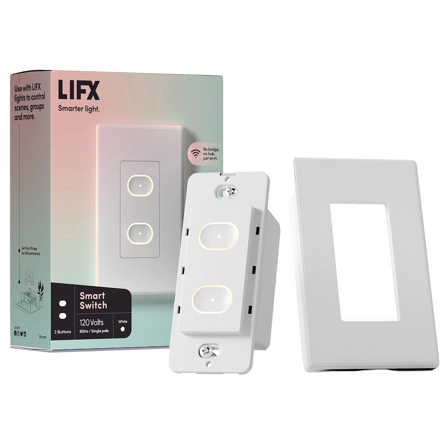LIFX Smart Home 15 amps Single Pole Smart Smart-Enabled Switch White 1 pk