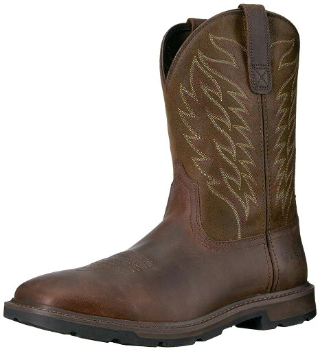 Men's Groundbreaker Leather Mid-calf Western Boots - Size 9 M - Brown