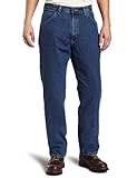 Men's Relaxed Fit Enzyme Wash Ring Spun Denim Dungaree, Indigo, 38x32