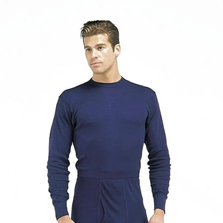 100% Polypropylene Thermal Long Underwear Shirt - Navy, Xl
