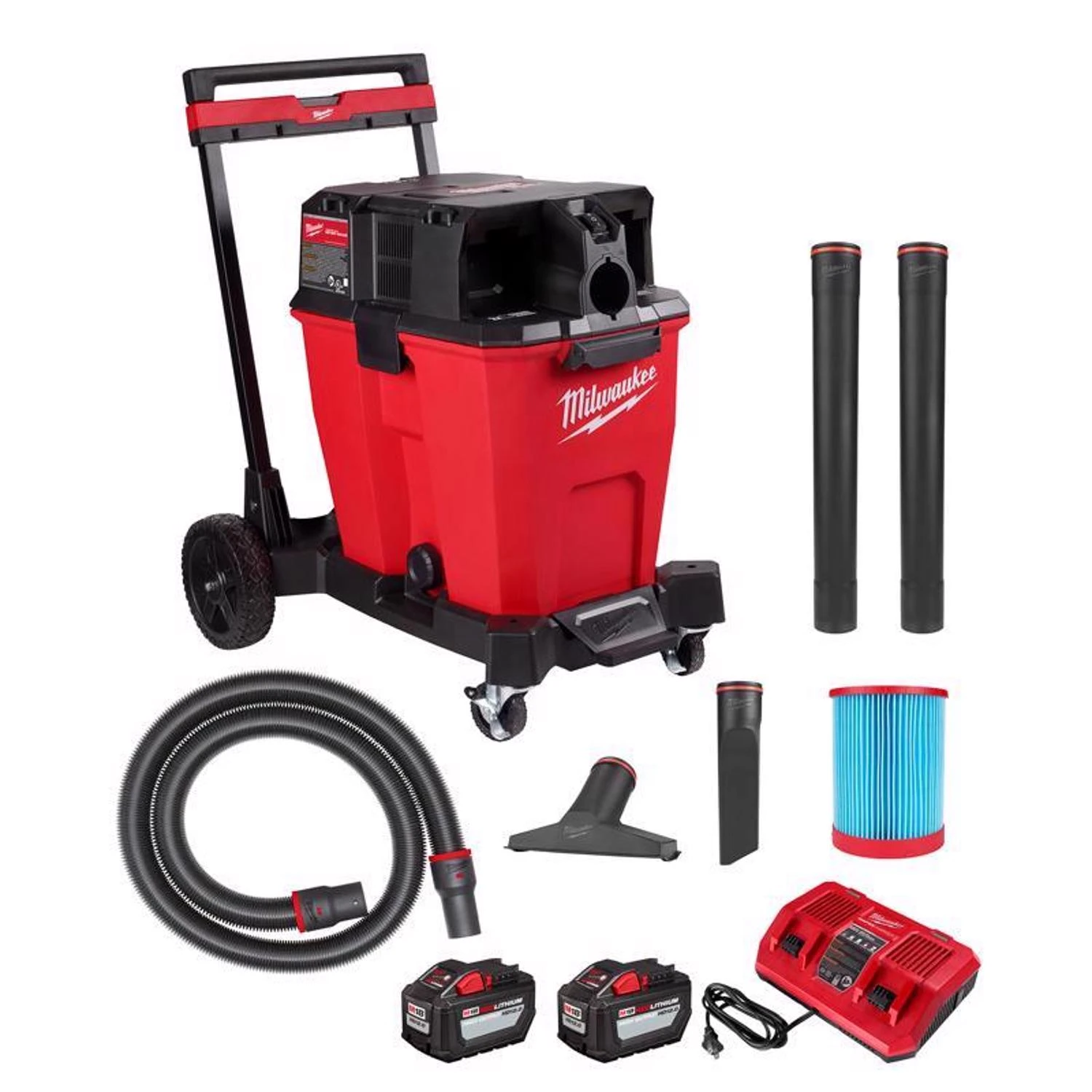 M18 Fuel 0930-22hd 12 Gallon Cordless Wet/dry Vacuum Kit With Battery & Charger