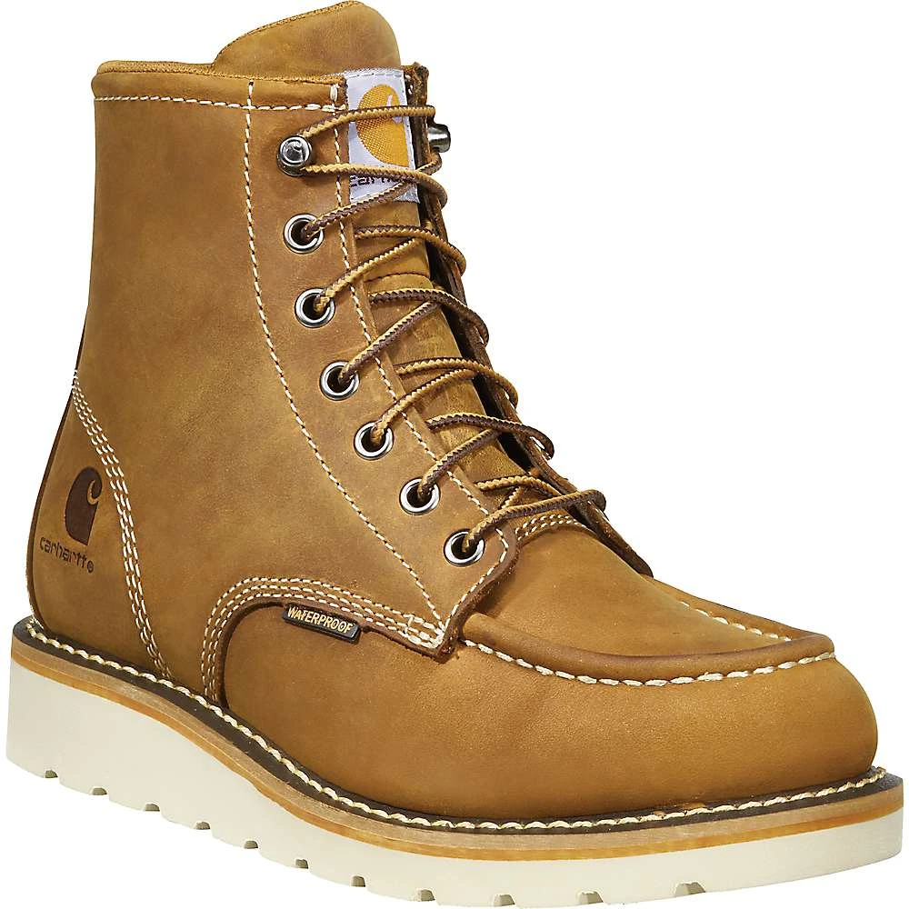 Women's 6 Inch Waterproof Wedge Boot - Soft Toe - Size 8 - Dark Bison Oil Tanned