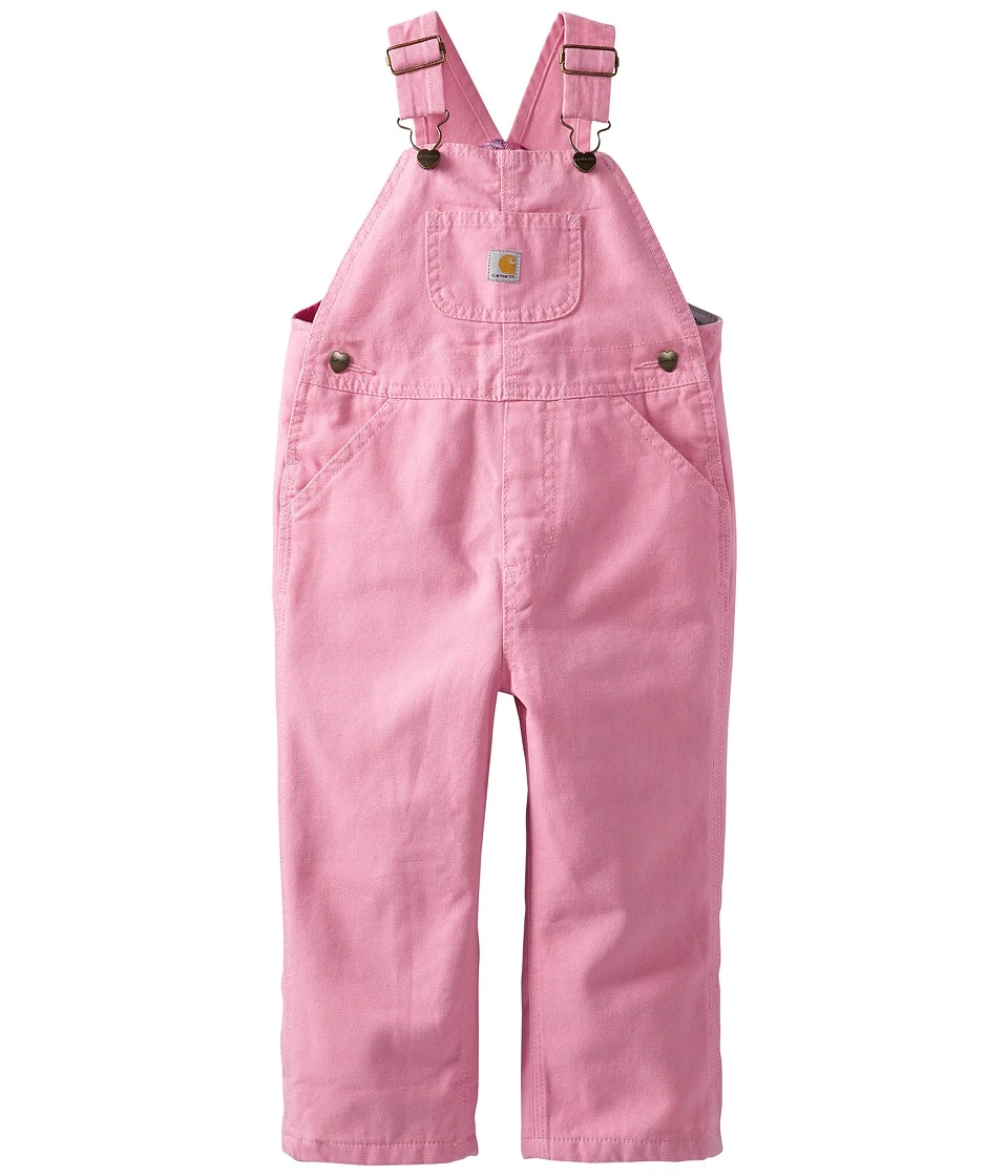 Toddler Girls' Flannel Lined Canvas Overalls - 3t - Rose Bloom