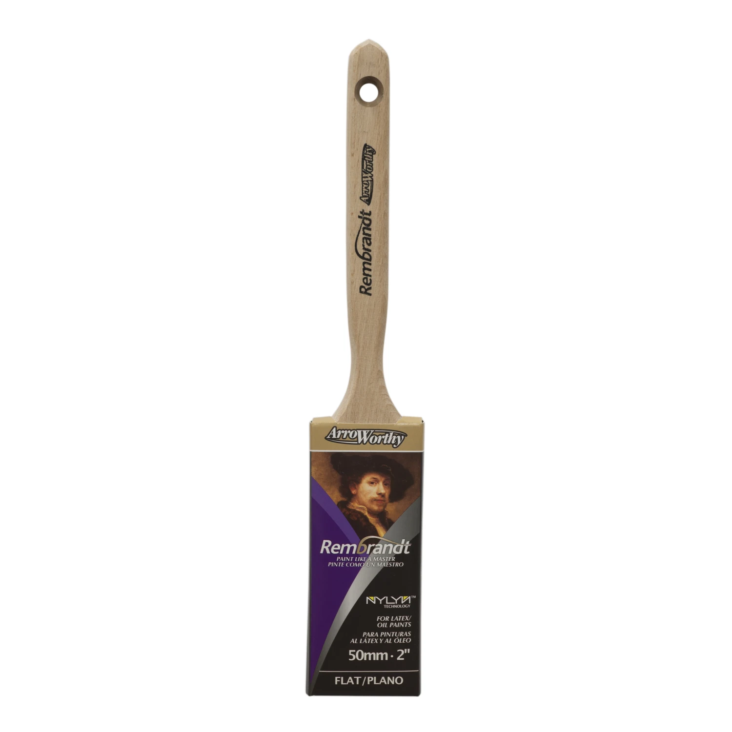 Rembrandt 2 In. Medium Stiff Flat Paint Brush - Professional Quality