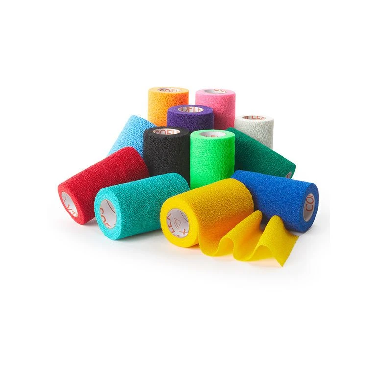 4" X 5" Co-flex Flexible Self-adhesive Bandage - Light Blue