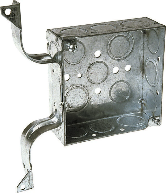 4 In. X 4 In. Square Bracket Mount Junction Box With Off-center Knockouts