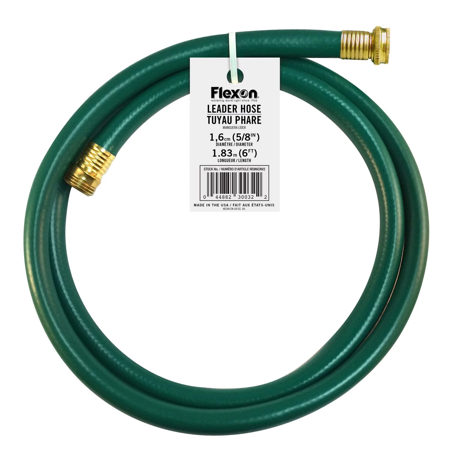 5/8 In. Diameter X 6 Ft. Length Light Duty Leader Hose With Aluminum Couplings