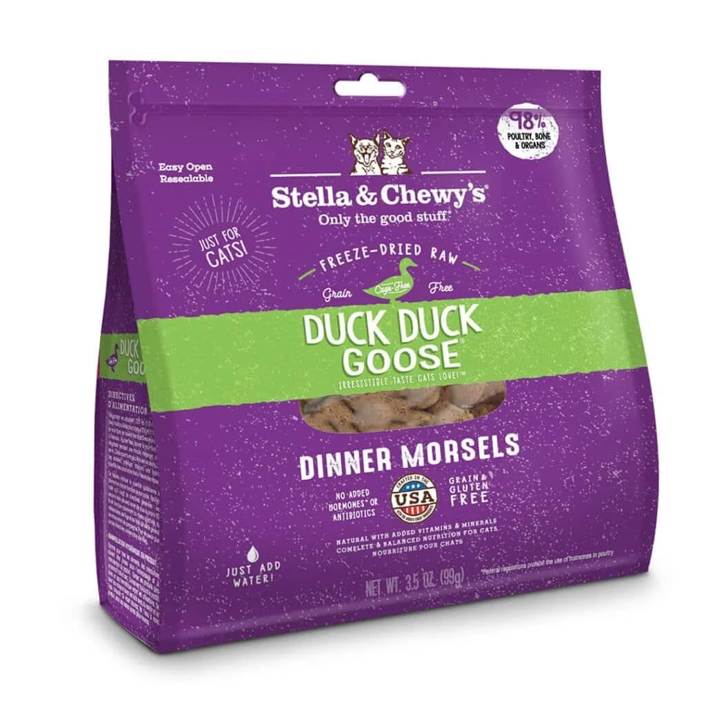 Freeze-dried Raw Duck Duck Goose Dinner Morsels Cat Food 3.5 oz