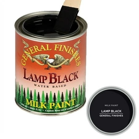 Lamp Black Milk Paint, Pint - Interior/exterior Satin Finish