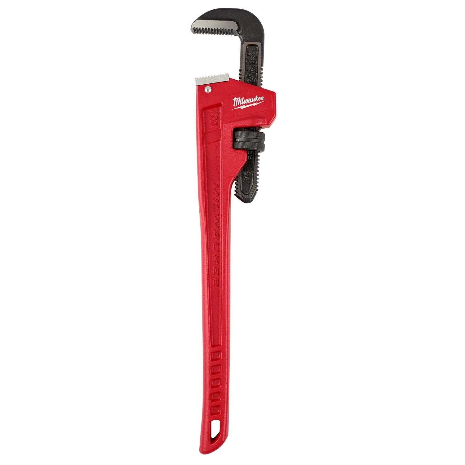 24 Inch Steel Pipe Wrench With Overbite Jaw Design And 3 Inch Capacity