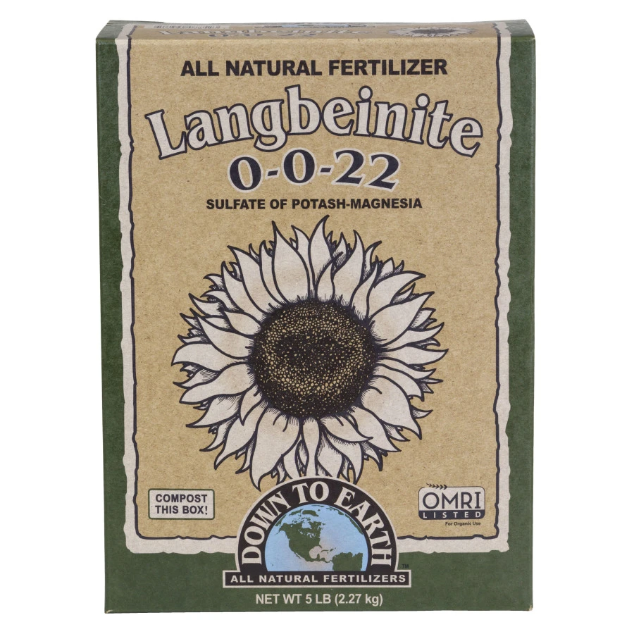 Organic Langbeinite Fertilizer 0-0-22, 5 Lb For Healthy Plants