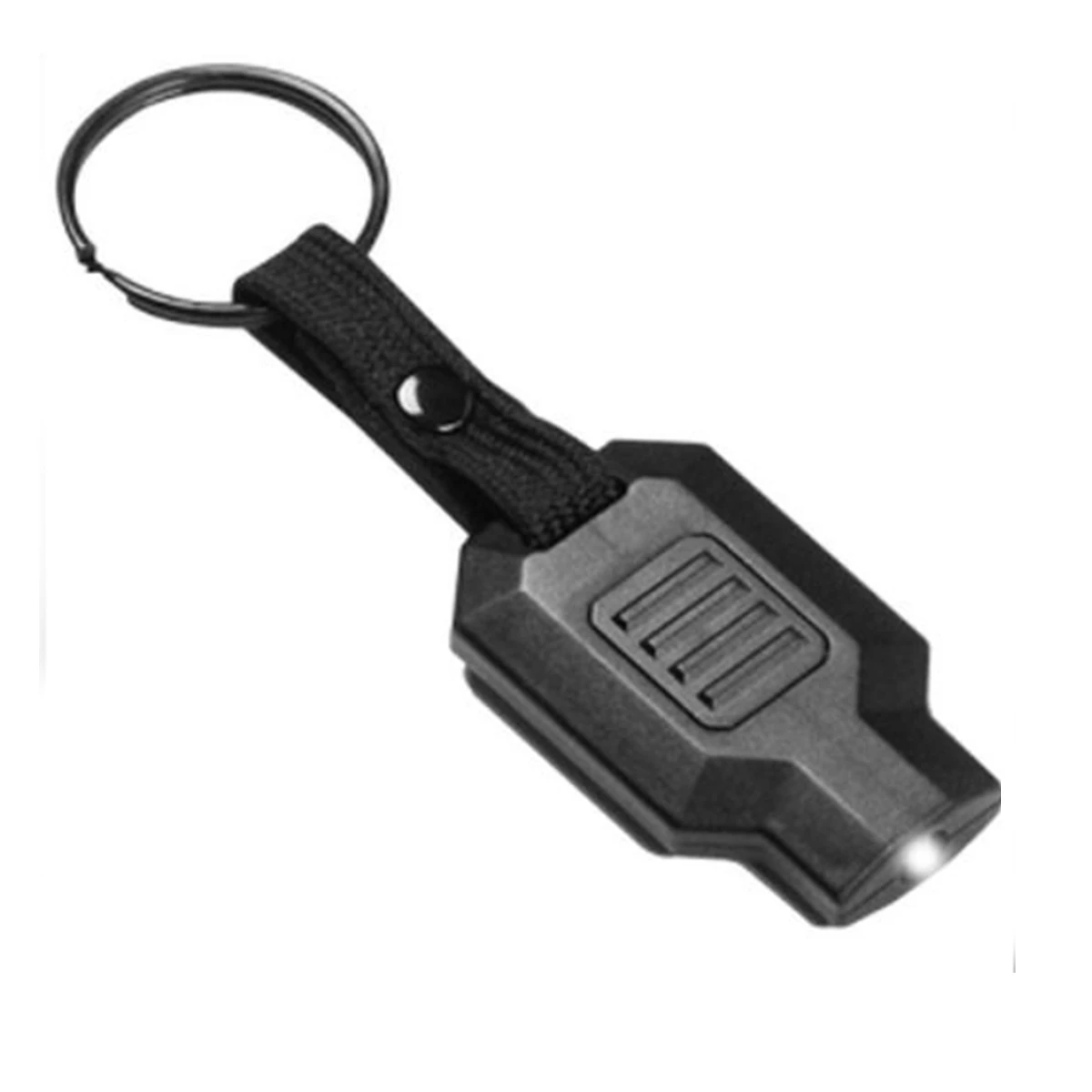Sql-w Squeeze Led Keychain Light - Black Plastic Body