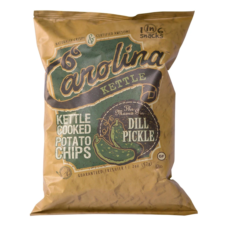 Carolina Dill Pickle Potato Chips 2 Oz Bagged - Flavorful Snack