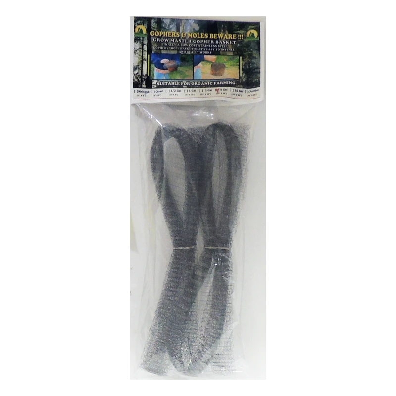 Grow Master 16 in. W Gray Stainless Steel Gopher Wire Basket