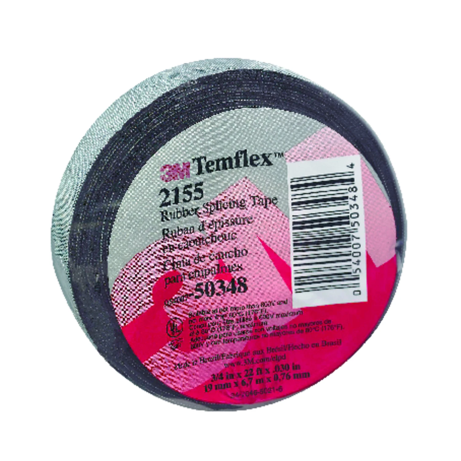 Temflex 3/4 In. W X 22 Ft. L Black Rubber Splicing Tape Model 2155