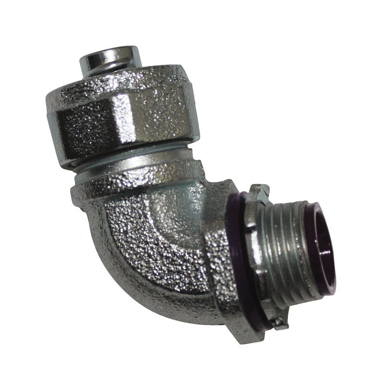 Sigma Engineered Solutions ProConnex 1/2 in. D Zinc-Plated Iron 90 Degree Connector For Liquid Tight