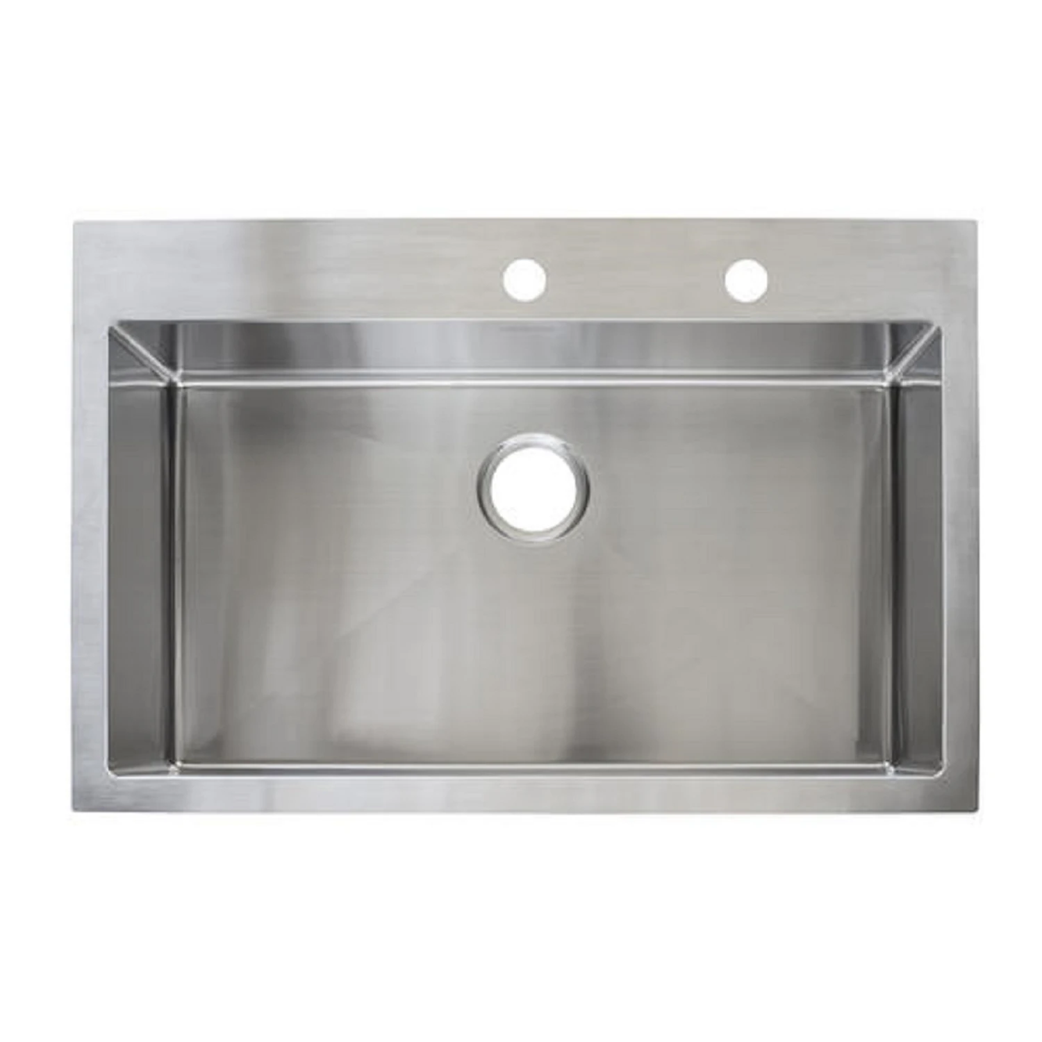 Stainless Steel Dual Mount 33-7/16 In. W X 22-7/16 In. L Single Bowl Kitchen Sink