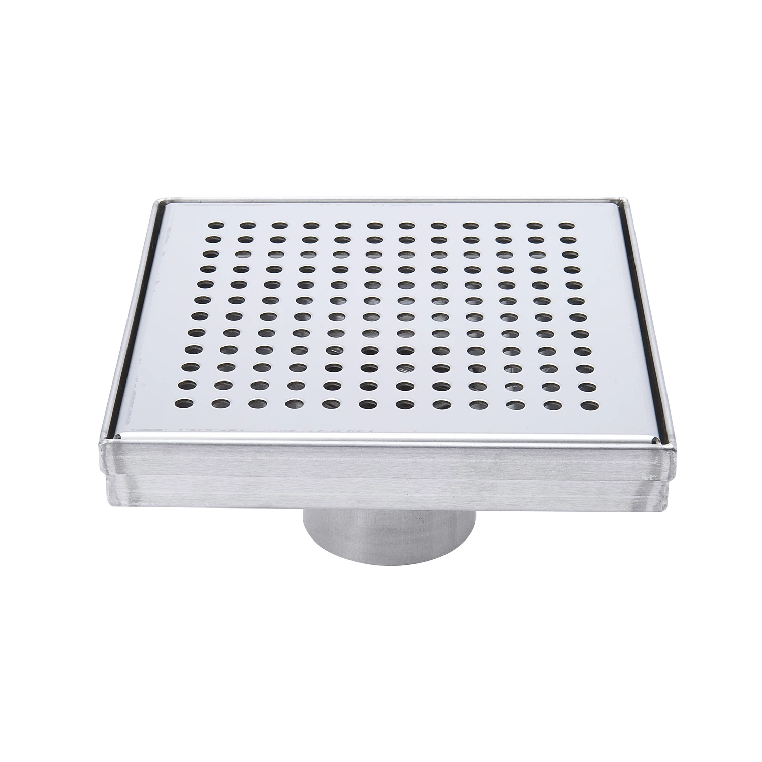 2 In. Diameter Chrome Square Shower Drain Model 133-015s03