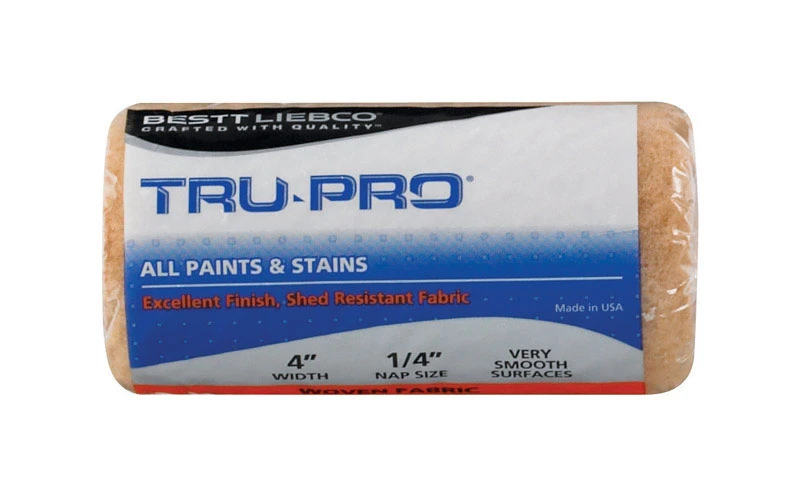 Tru-pro Woven 4 In. X 1/4 In. Paint Roller Cover 1 Pk, Model 578010400