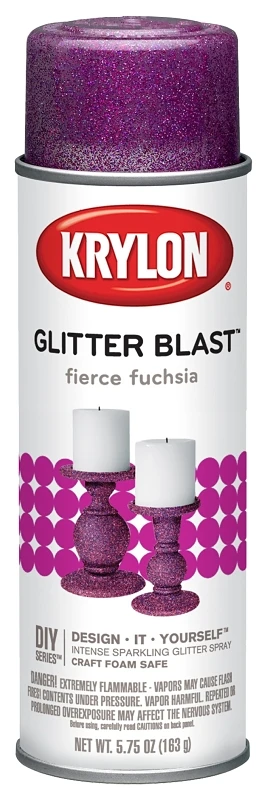 Glitter Blast Fierce Fuchsia Spray Paint 5.75 Oz - Multi-surface Use