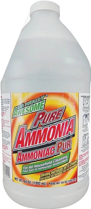 La's Totally Awesome Pure Ammonia, 64 Oz Bottle, Fragrance-free, Model 241, 6 Pk