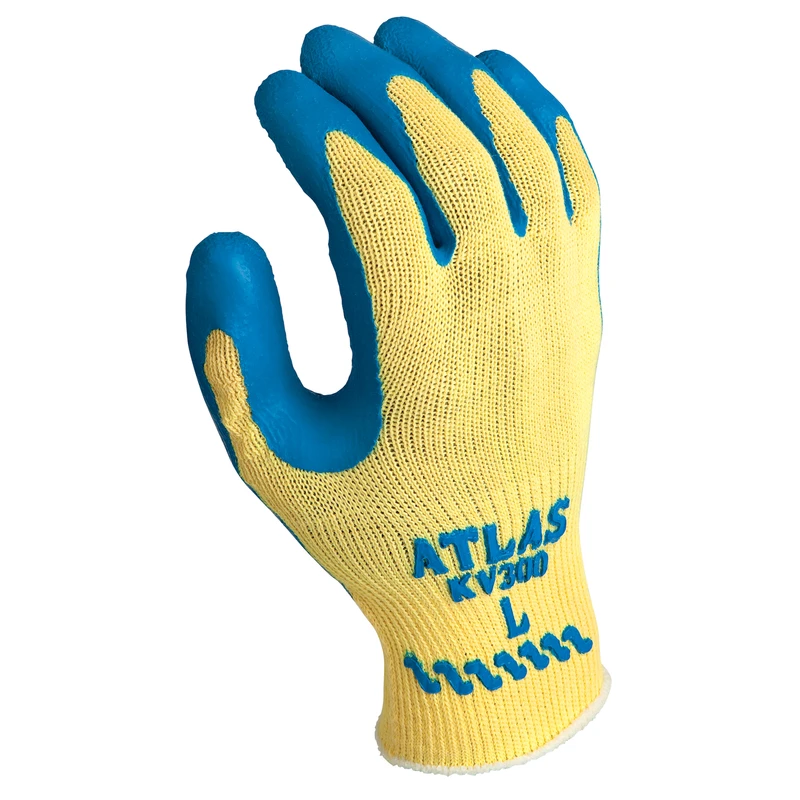 Unisex Indoor/outdoor Coated Work Gloves Blue/yellow Large Kv300l-09.rt