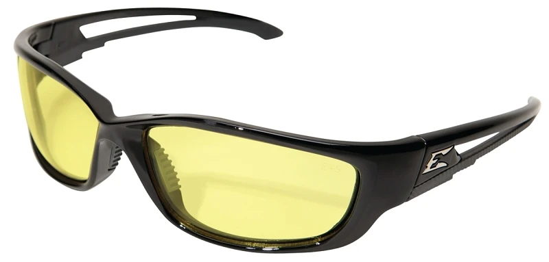 Edge Eyewear Kazbek Safety Glasses Yellow Lens Black Frame 1 pk