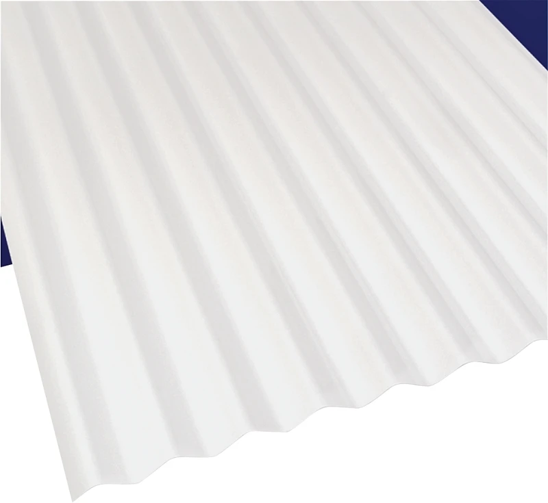 Sun-n-rain 103692 White Pvc Corrugated Roofing Panel, 26 In W X 8 Ft L, Pack Of 10