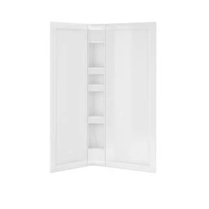 Acrylic 42 In. X 34 In. X 76 In. 3-piece Direct-to-stud Corner Shower Surround Kit