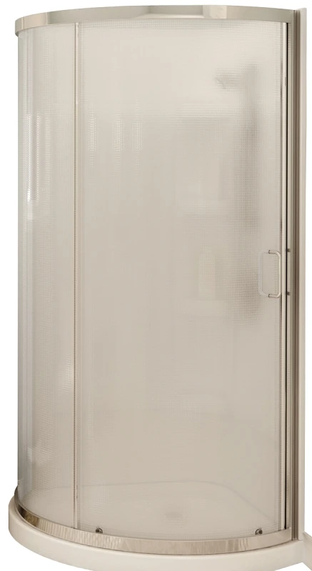 Cyrene Round Shower Stall Kit 34 In. X 76 In. With Mistelite Sliding Door