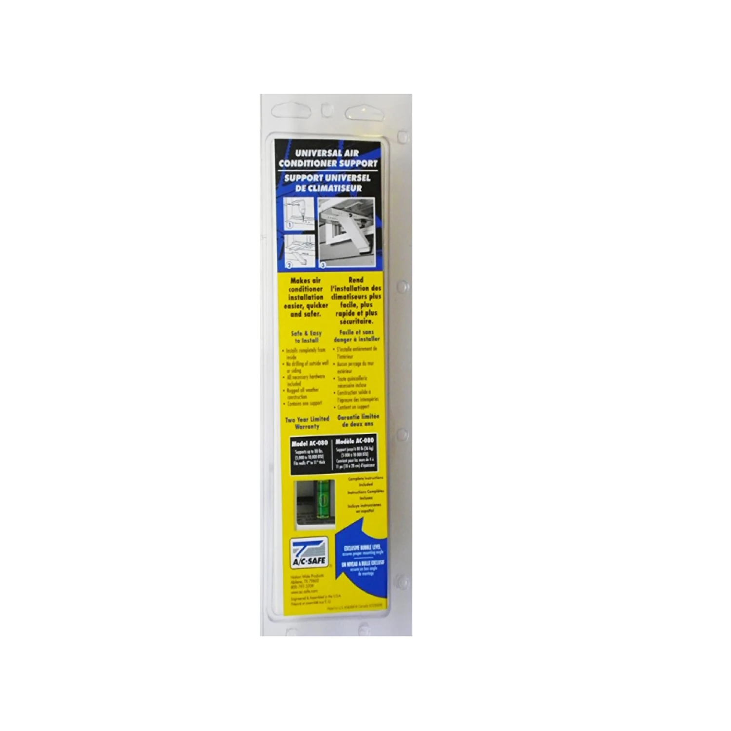 White Steel Universal Air Conditioner Support For Units Up To 80 Lbs