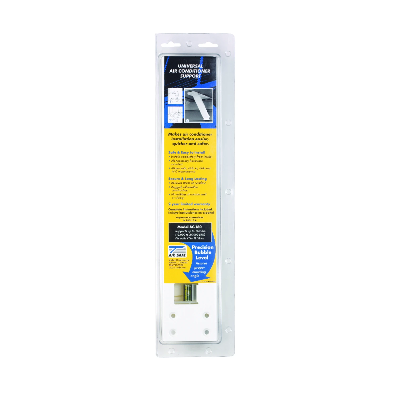 White Steel Universal Air Conditioner Support 160 Lb Model A/c-160