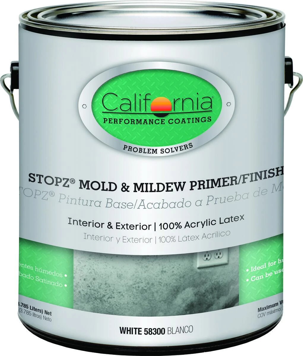 Stopz Mold And Mildew Resistant Primer, 1 Gallon, White, Model F58300-1-e