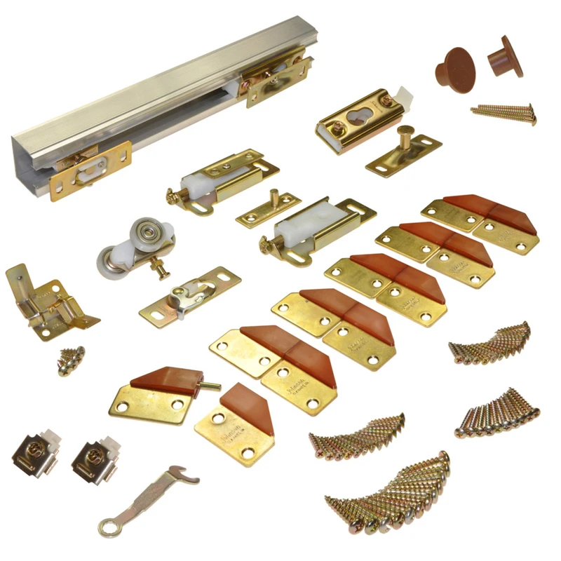 100fd Aluminum Bi-fold Hardware Kit For 4 Panels, 60 In Track, 75 Lb Capacity