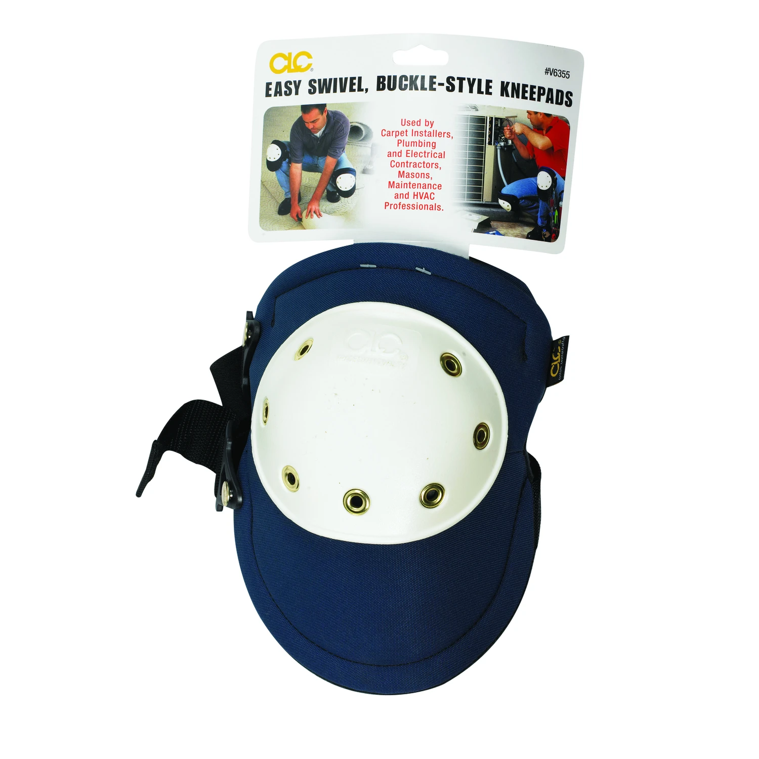 7.25 In. L X 5.5 In. W Foam/polyester Knee Pads - Heavy Duty Blue